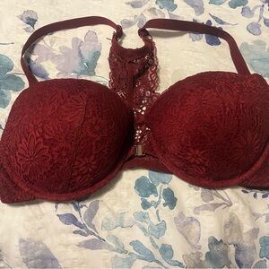 Auden Lace Bra in Deep Red
